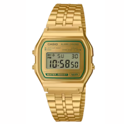 Casio Vintage A158WEGV-9A Gold Stainless Steel Band Digital Unisex Watch